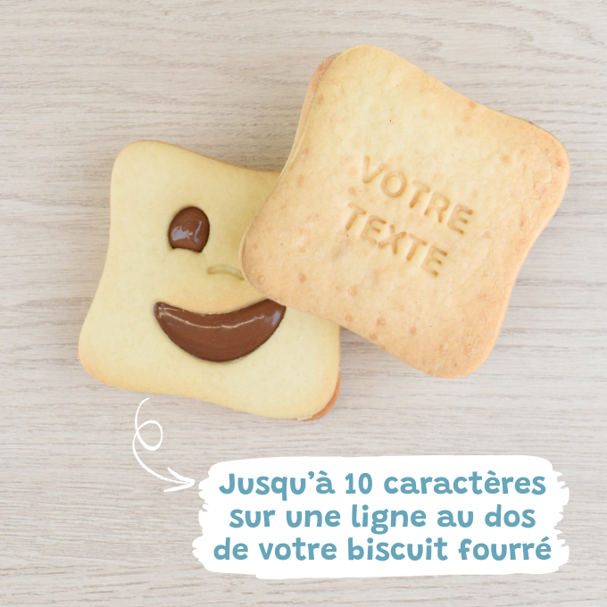 La Box Biscuit Fourré personnalisable 2 lignes