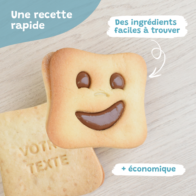 La Box Biscuit Fourré personnalisable 2 lignes