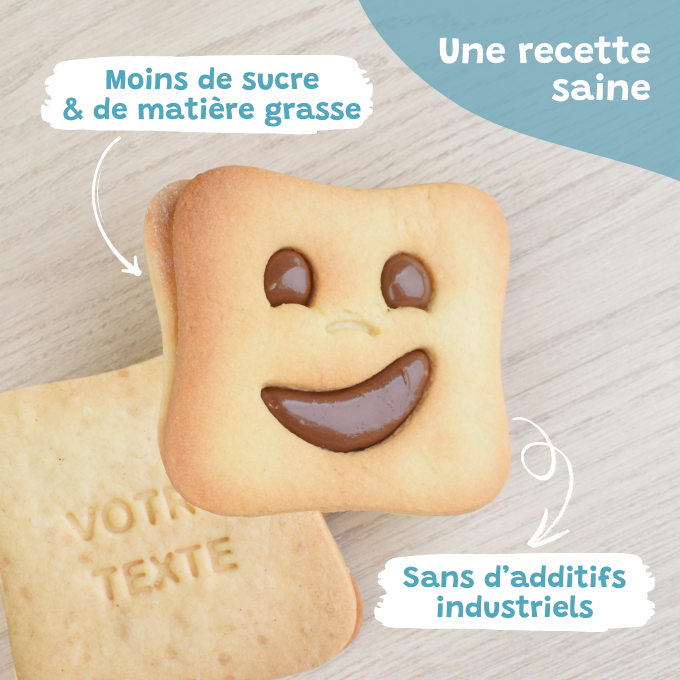 La Box Biscuit Fourré personnalisable 2 lignes