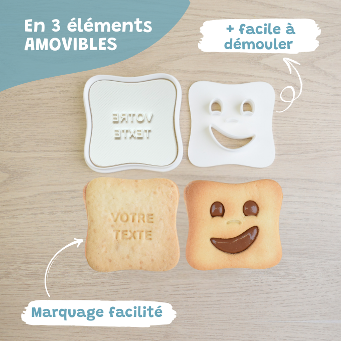 La Box Biscuit Fourré personnalisable 2 lignes