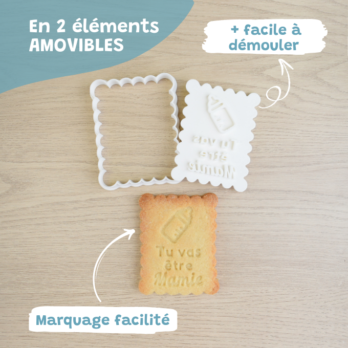Petit-Beurre Tu vas être Mamie - PrettyBiscuits.fr
