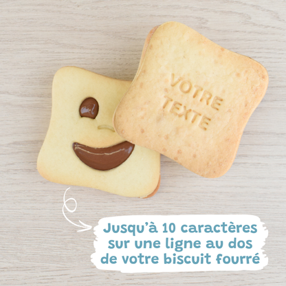 La Box Biscuit Fourré personnalisable 2 lignes